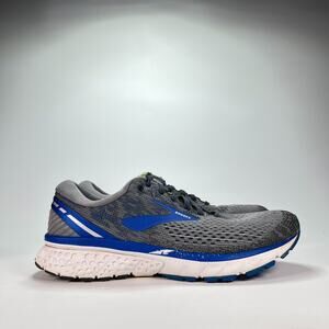 Brooks Ghost 11 Gray Blue Cushioned Running Shoes 1102881D006 Mens Size 9.5